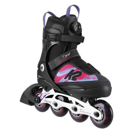 K2 CHARM BOA RED BLUE INLINE SKATE
