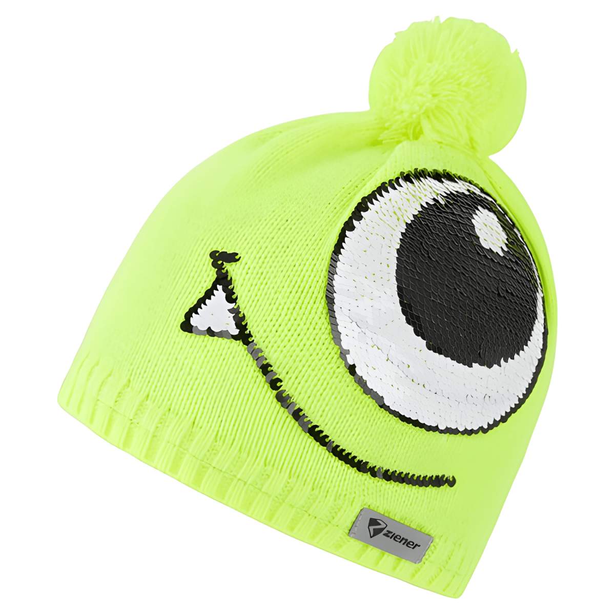 ZIENER IAGO JUNIOR HAT NEON GREEN-1 کلاه بافت ZIENER IAGO JUNIOR HAT NEON GREEN - تصویر 1