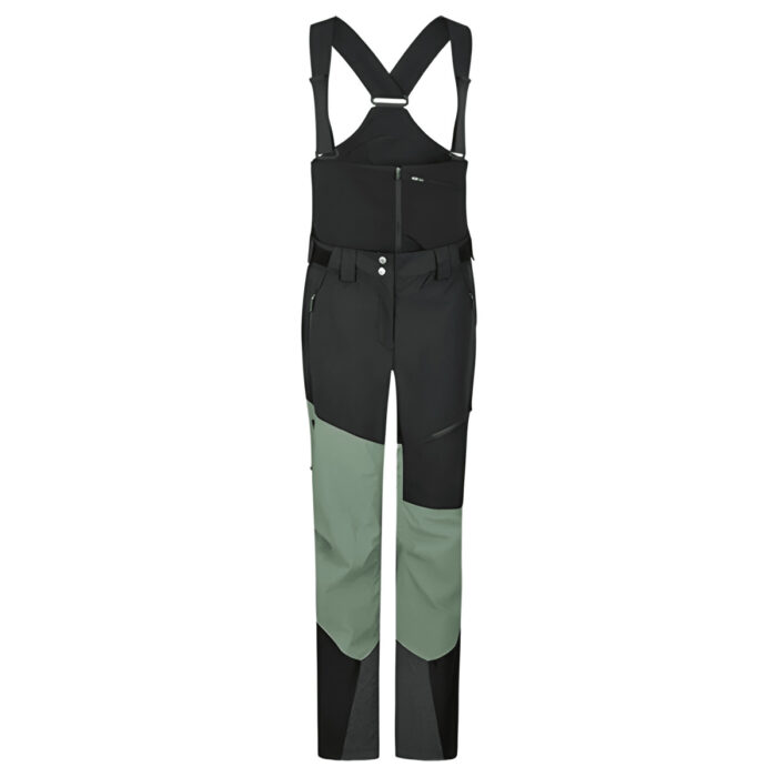 شلوار ZIENER TRESA BIB PANTS FREERIDE BLACK GREEN MUD - تصویر 2
